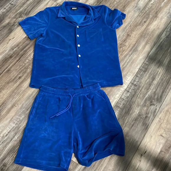 Nikben Bowling Terry Shirt Indigo and Matching Shorts XL - Picture 8 of 11